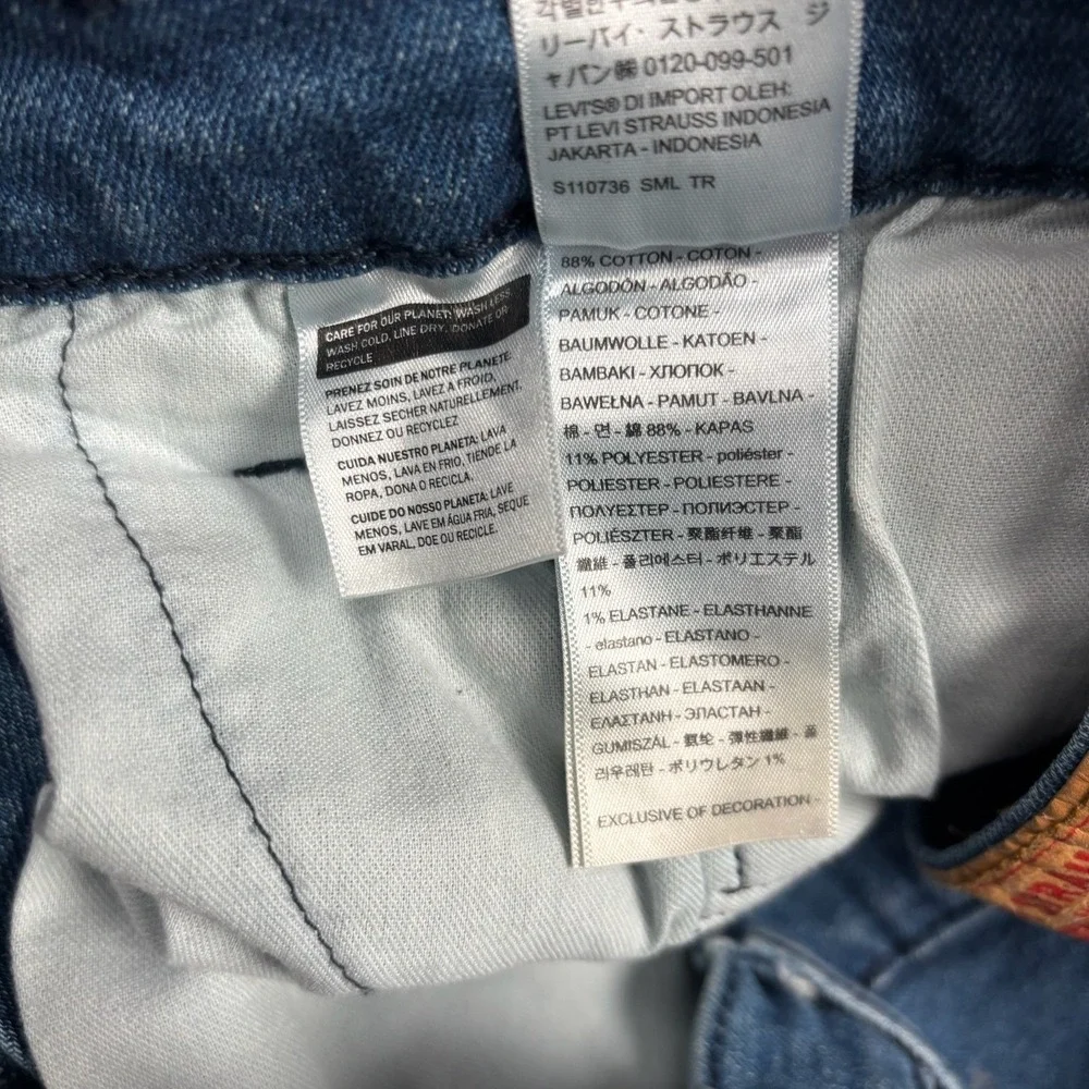 Levis 514 Straight Fit Jeans Mens 33x32 Medium Wash Blue Stretch Denim 0514-1285